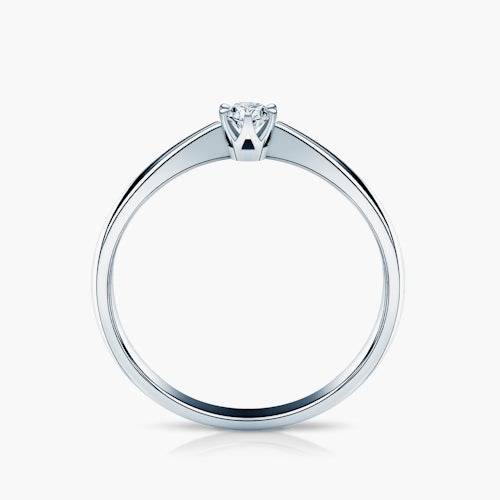 Pierścionek zaręczynowy SAVICKI: białe złoto, diament